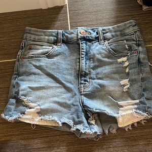Jean shorts. Cute pocket floral design